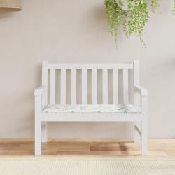Coussin de banc de motif de feuilles 120x50x3 cm