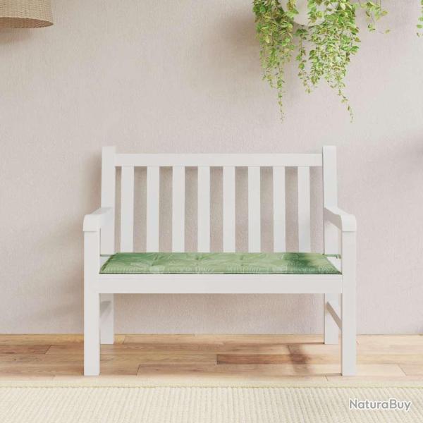 Coussin de banc de motif de feuilles 120x50x4 cm