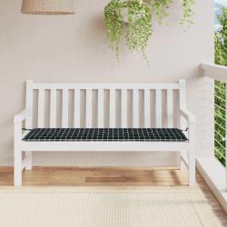 Coussin de banc de carreaux noir 150x50x3cm tissu oxford