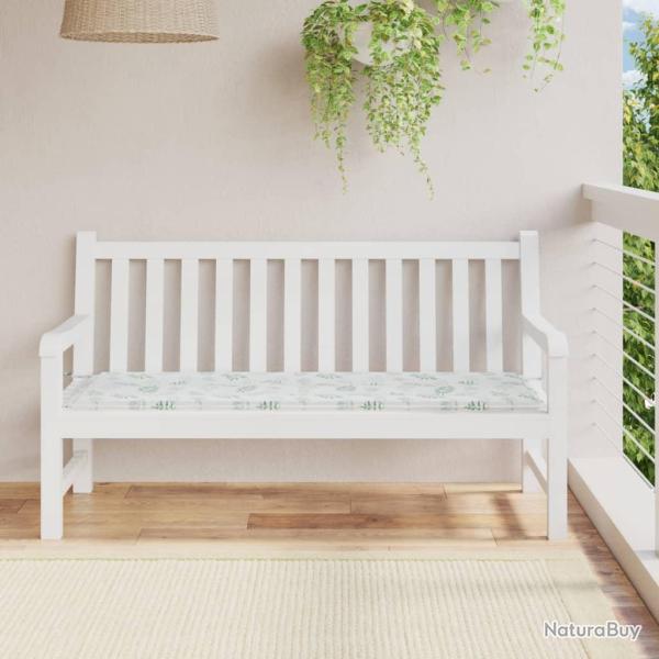 Coussin de banc de motif de feuilles 150x50x3 cm