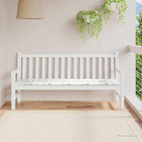 Coussin de banc Tissu Oxford Mod�le feuille 150 x 50 x 3 cm