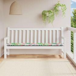 Coussin de banc de multicolore 200x50x3 cm tissu