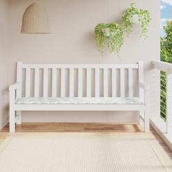 Coussin de banc de motif de feuilles 200x50x3 cm tissu