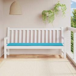 Coussin de banc de turquoise 200x50x3 cm tissu