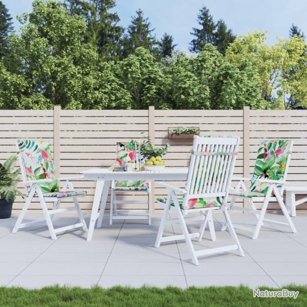 Coussins de chaise � dossier haut lot de 4 multicolore tissu