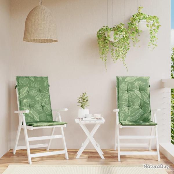 Coussins de chaise � dossier haut lot de 2 mod�le de feuille