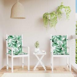 Coussins de dossier 2 pc Motif feuille 100 x 50 x 3 cm