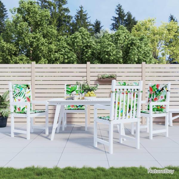 Coussins de chaise � dossier bas lot de 4 multicolore tissu