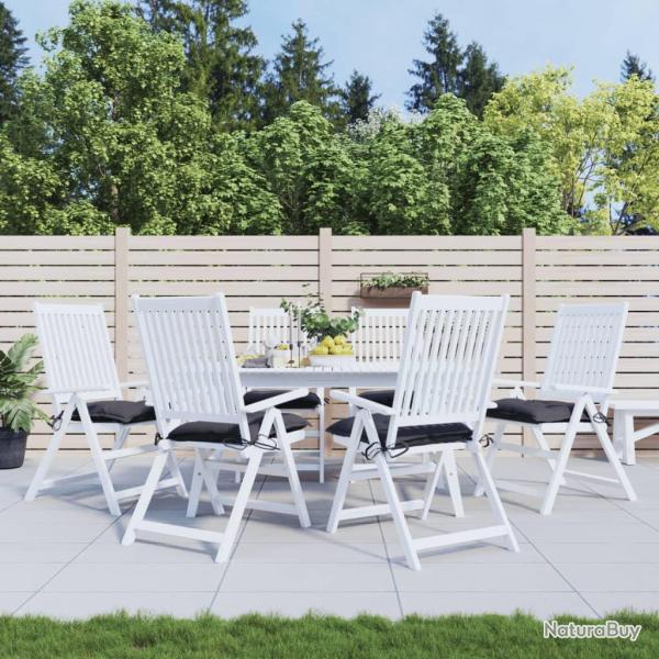 Coussins de chaise lot de 6 anthracite 40x40x7 cm