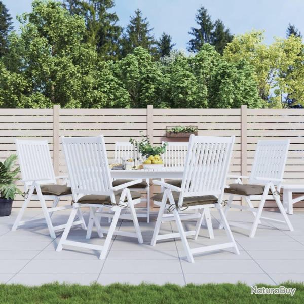 Coussins de chaise lot de 6 taupe 40x40x7 cm tissu oxford