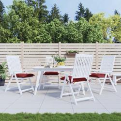 Coussins de chaise lot de 4 rouge bordeaux 40x40x7 cm