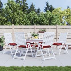 Coussins de chaise lot de 6 bordeaux 40x40x7 cm tissu oxford