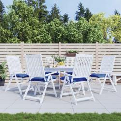 Coussins de chaise lot de 6 bleu 40x40x7 cm tissu oxford