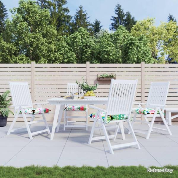 Coussins de chaise lot de 4 multicolore 40x40x7 cm tissu