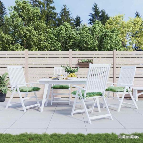 Coussins de chaise lot de 4 � motif de feuilles 40x40x7 cm