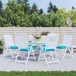 Coussins de chaise lot de 6 turquoise 40x40x7 cm tissu
