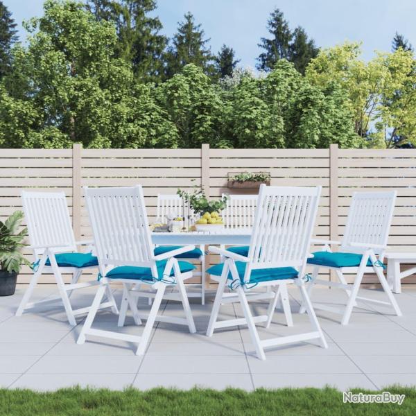 Coussins de palette lot de 6 bleu clair 50x50x7 cm tissu oxford