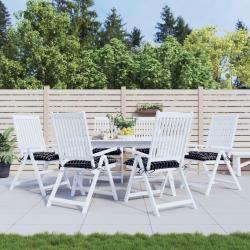 Coussins de chaise lot de 6 carreaux noir 50x50x7 cm