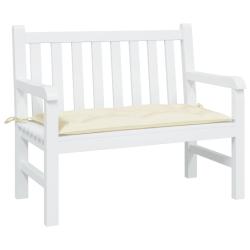 Coussin de banc de cr&egrave;me 100x50x7 cm tissu oxford