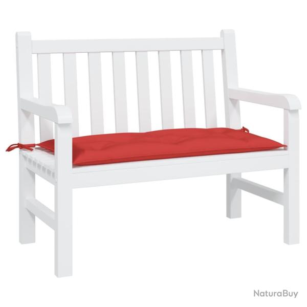 Coussin de banc de rouge 100x50x7 cm tissu oxford