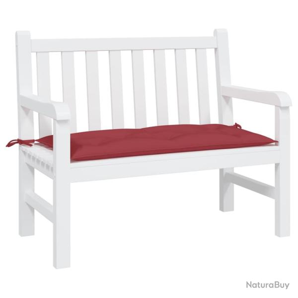 Coussin de banc de rouge bordeaux 100x50x7 cm