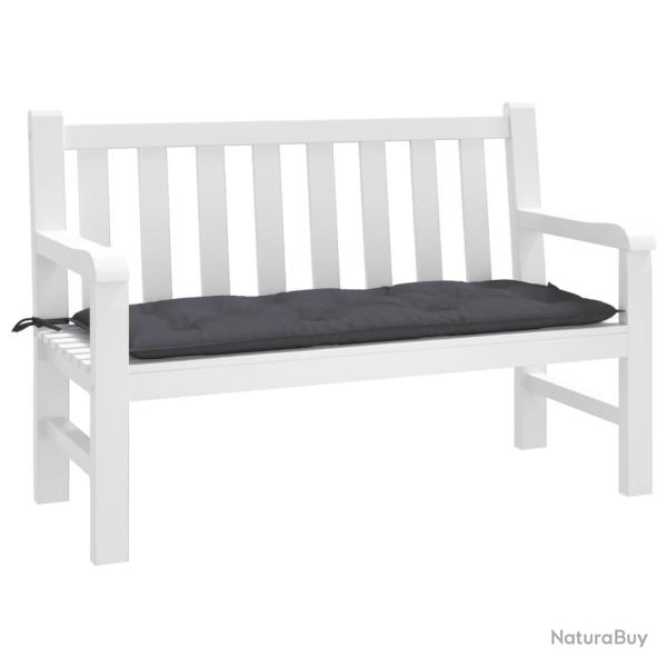 Coussin de banc de anthracite 120x50x7 cm tissu oxford