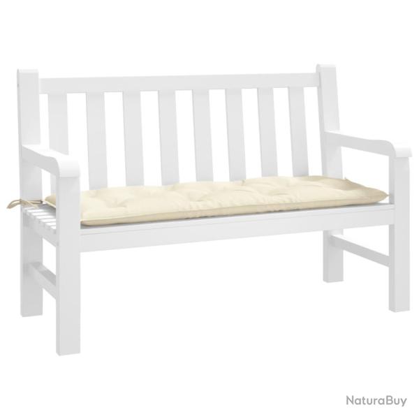 Coussin de banc de cr�me 120x50x7 cm tissu oxford