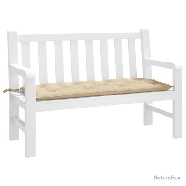 Coussin de banc de beige 120x50x7 cm tissu oxford