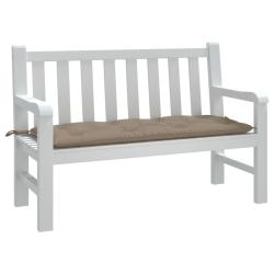 Coussin de banc de taupe 120x50x7 cm tissu oxford