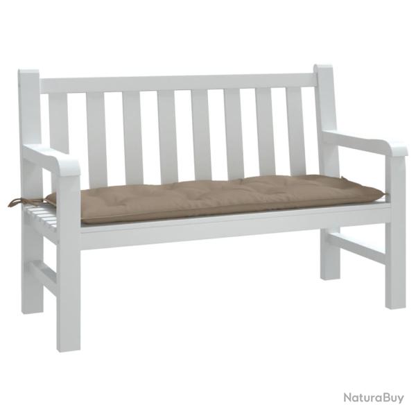 Coussin de banc de taupe 120x50x7 cm tissu oxford