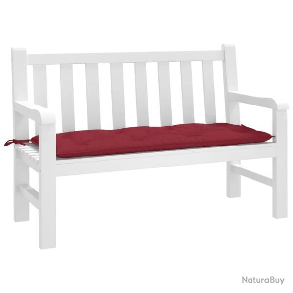 Coussin de banc de rouge bordeaux 120x50x7 cm