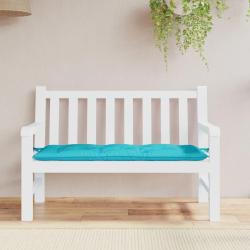 Coussin de banc de turquoise 120x50x7 cm tissu