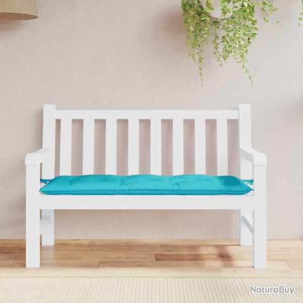 Coussin de banc de turquoise 120x50x7 cm tissu