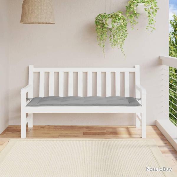 Coussin de banc de gris 150x50x7 cm tissu oxford