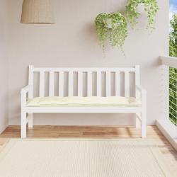 Coussin de banc de cr&egrave;me 150x50x7 cm tissu oxford
