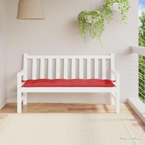 Coussin de banc de rouge 150x50x7 cm tissu oxford