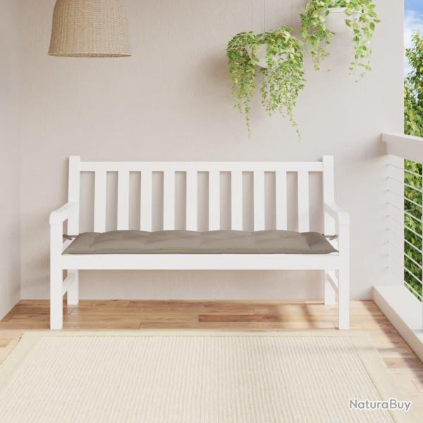 Coussin de banc de taupe 150x50x7 cm tissu oxford