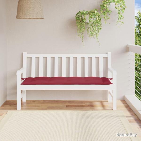 Coussin de banc de rouge bordeaux 150x50x7 cm