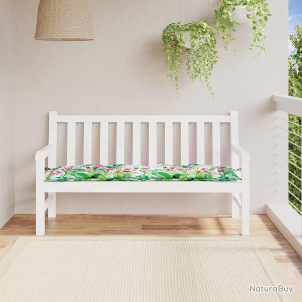 Coussin de banc de multicolore 150x50x7 cm tissu oxford