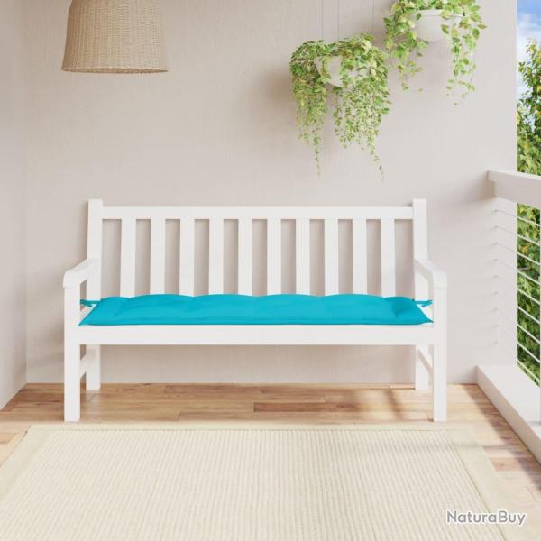 Coussin de banc de turquoise 150x50x7 cm tissu oxford