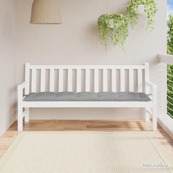 Coussin de banc de gris 180x50x7 cm tissu oxford