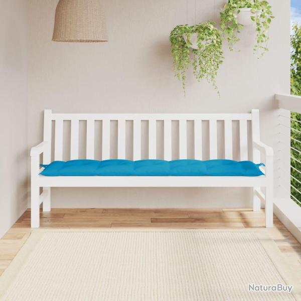 Coussin de banc de bleu clair 180x50x7 cm tissu oxford