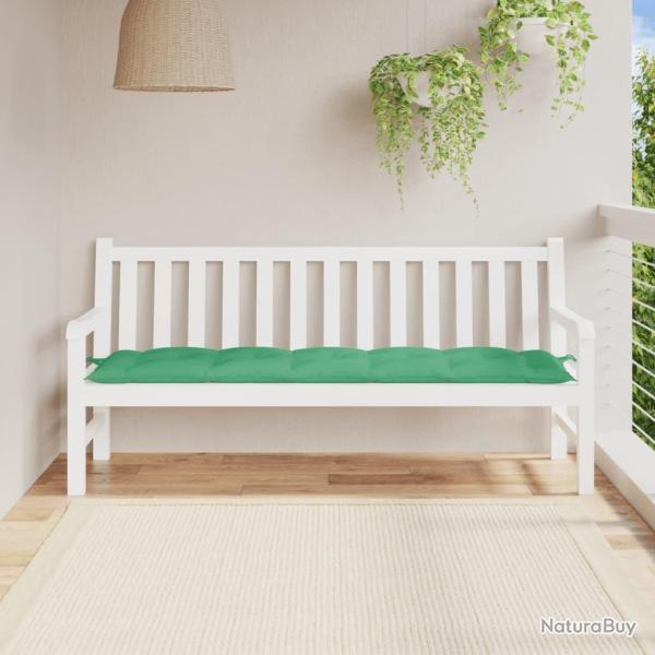 Coussin de banc de vert 180x50x7 cm tissu oxford
