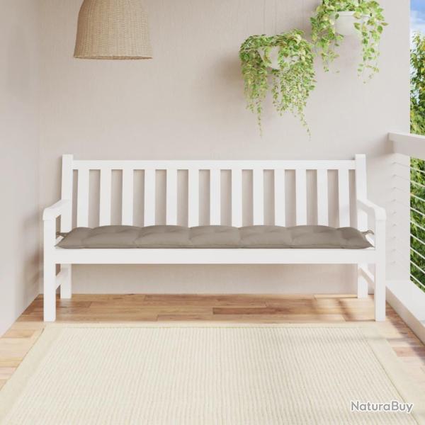 Coussin de banc de taupe 180x50x7 cm tissu oxford