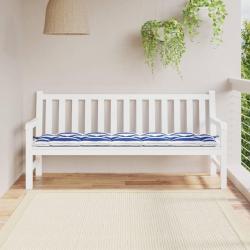 Coussin de banc de rayures bleues et blanches 180x50x7cm