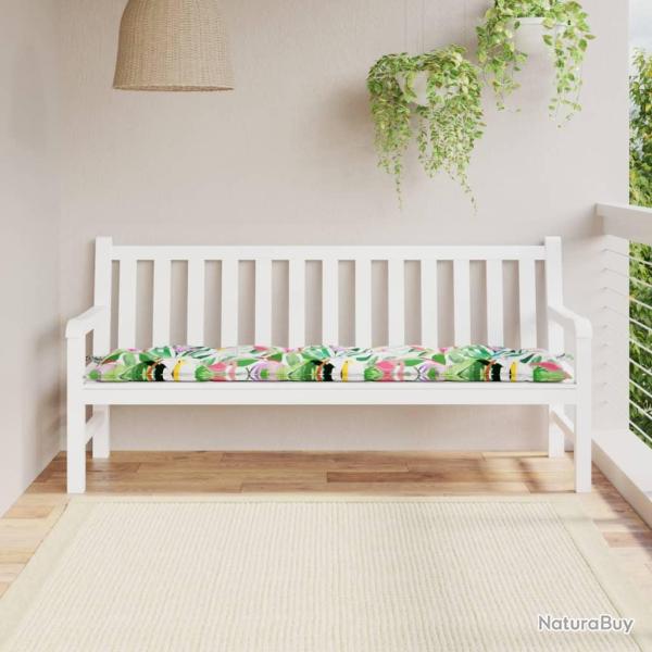 Coussin de banc de multicolore 180x50x7 cm tissu oxford