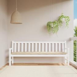 Coussin de banc de beige 200x50x7 cm tissu oxford