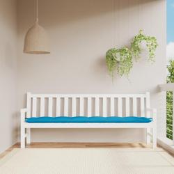 Coussin de banc de bleu clair 200x50x7 cm tissu oxford