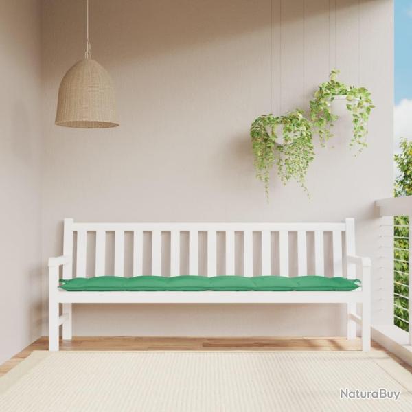 Coussin de banc de vert 200x50x7 cm tissu oxford