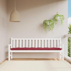 Coussin de banc de rouge bordeaux 200x50x7 cm